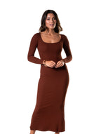 Long Sleeve Sculpting Shapewear Dress