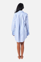 Beach Shirt Dress HAMPTONS STRIPE BLUE