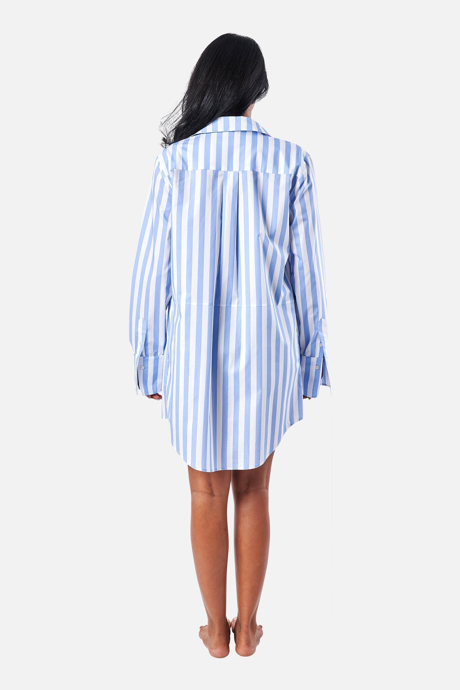 Beach Shirt Dress HAMPTONS STRIPE BLUE