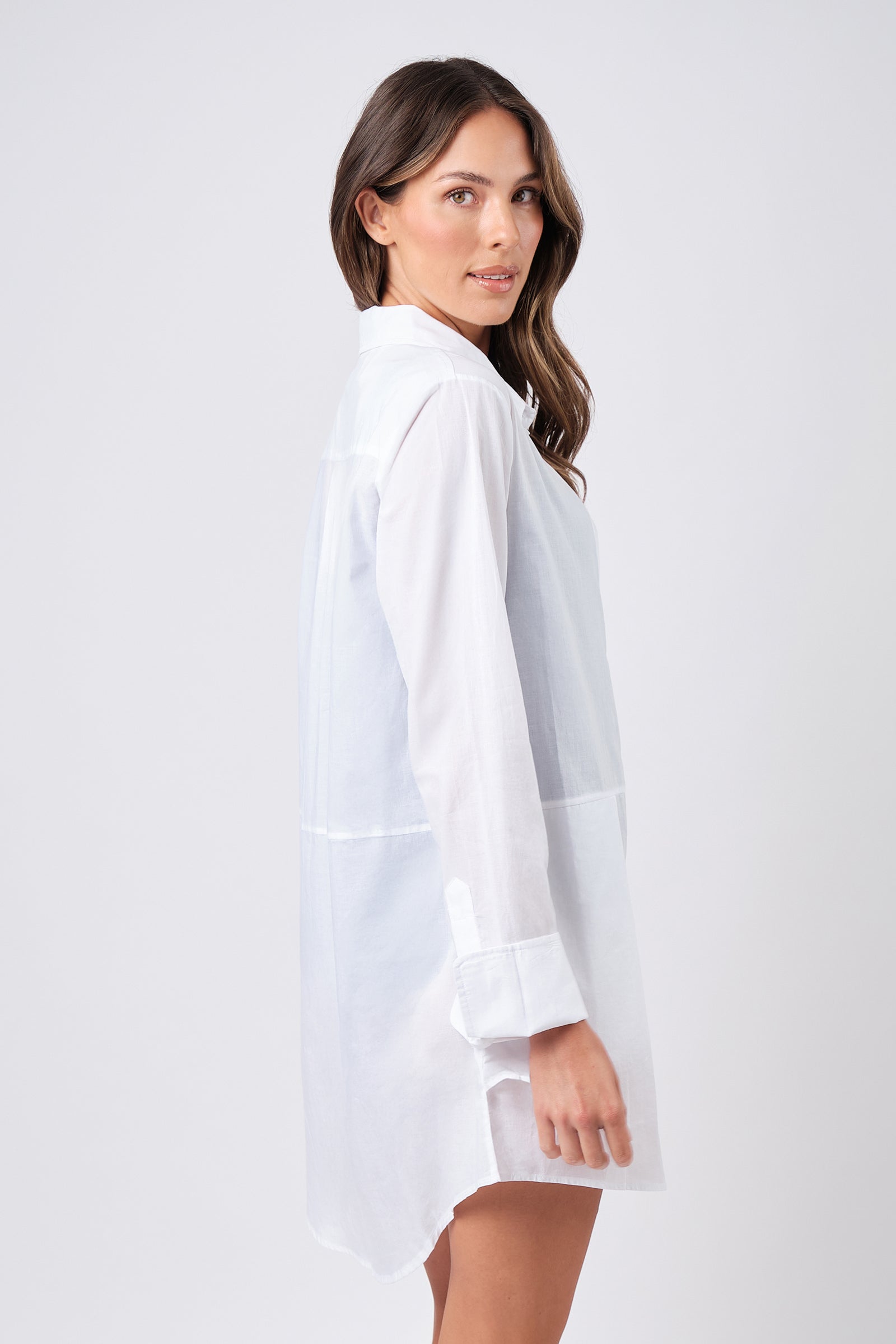 Beach Shirt Dress WHITE
