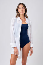 Beach Shirt Dress WHITE
