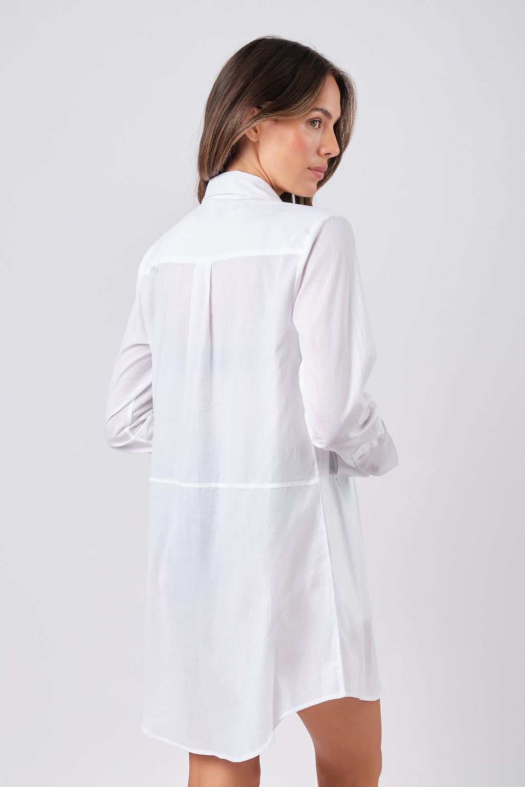 Beach Shirt Dress WHITE