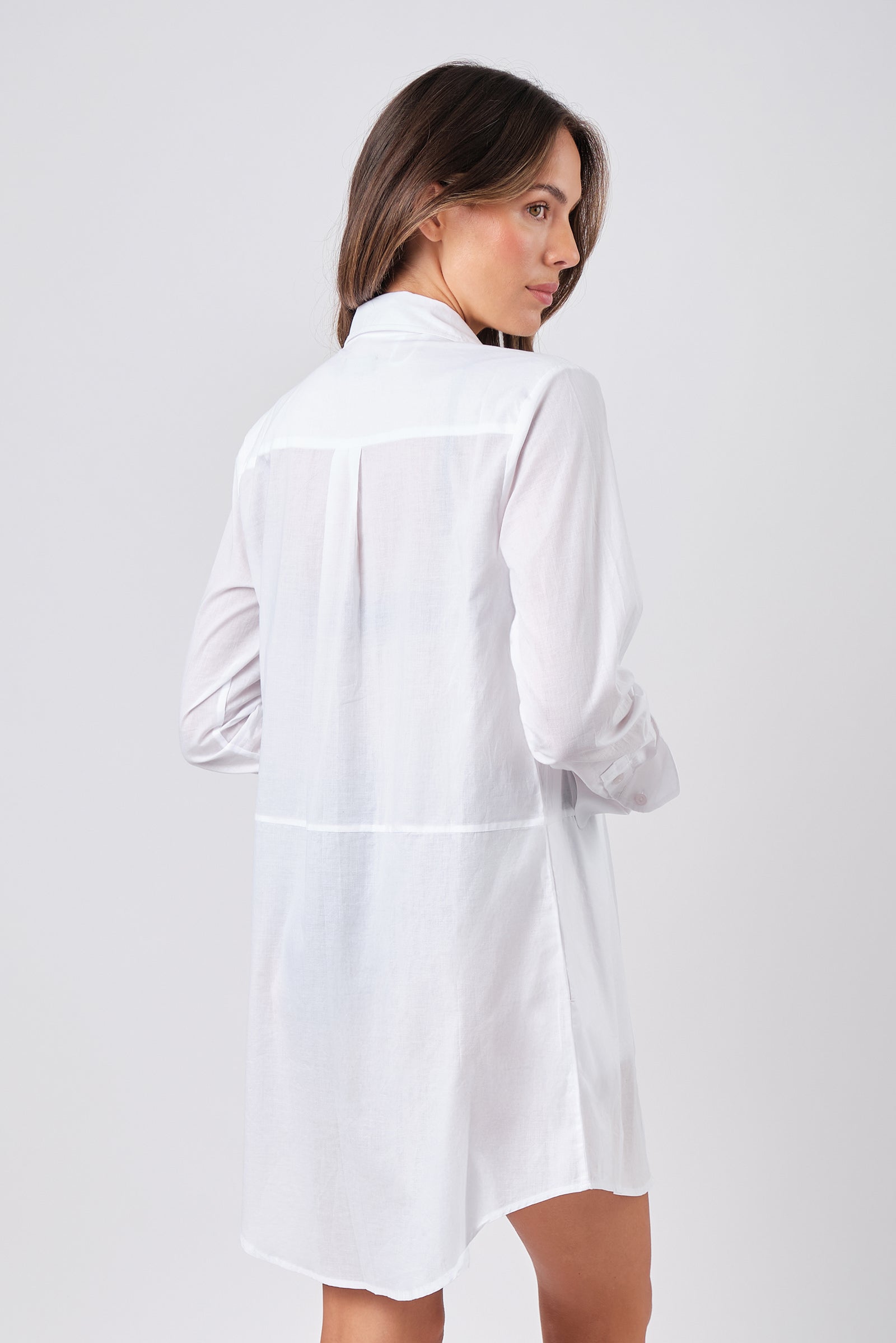 Beach Shirt Dress WHITE