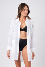 Beach Shirt Dress WHITE