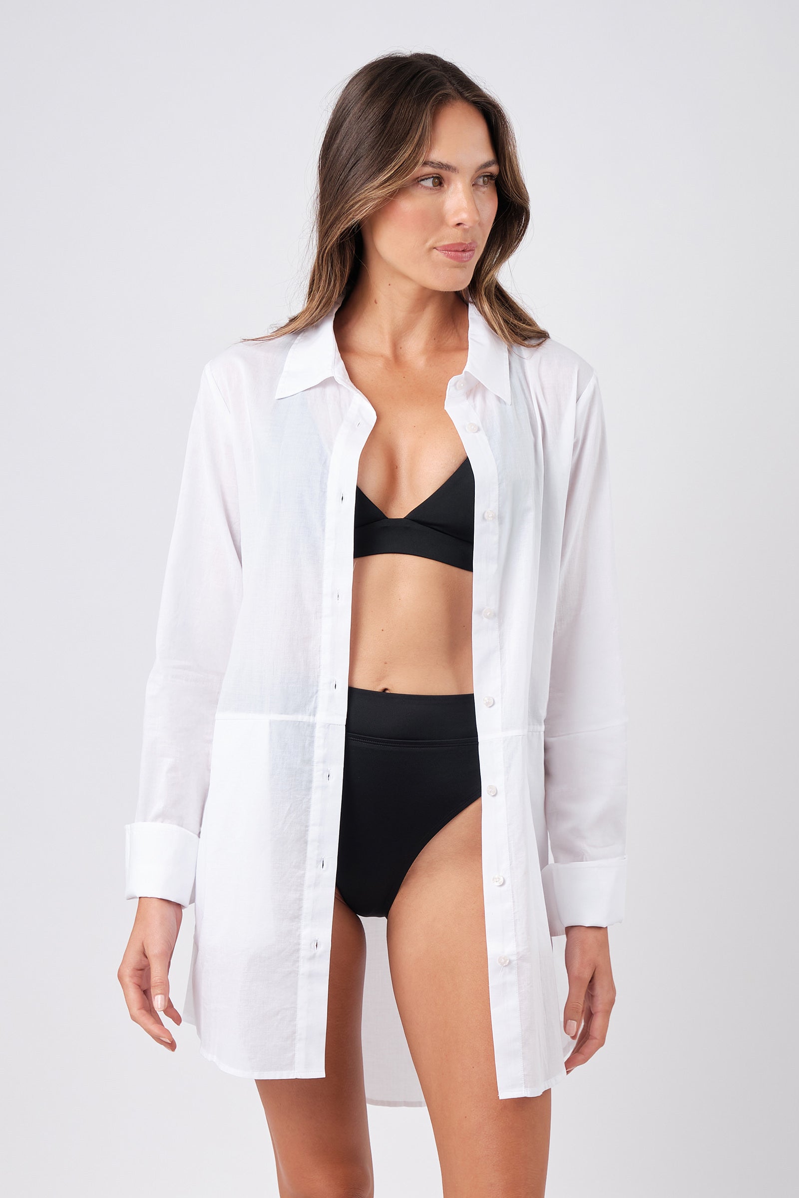 Beach Shirt Dress WHITE