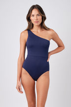 Classic One Shoulder NAVY TEXTURE