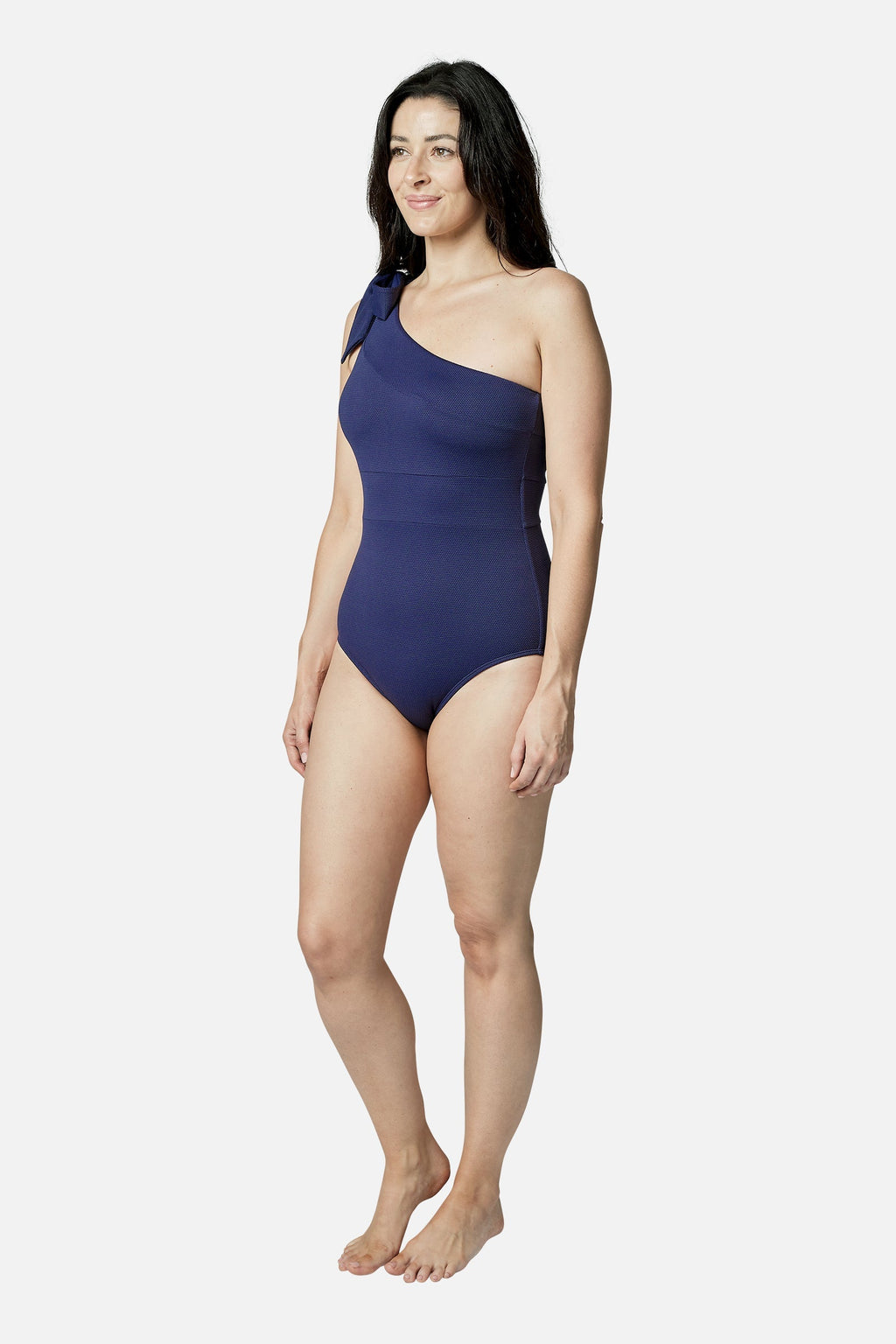 Classic One Shoulder NAVY TEXTURE