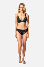 Classic Sassy Bikini Bottom POLKA NOIR