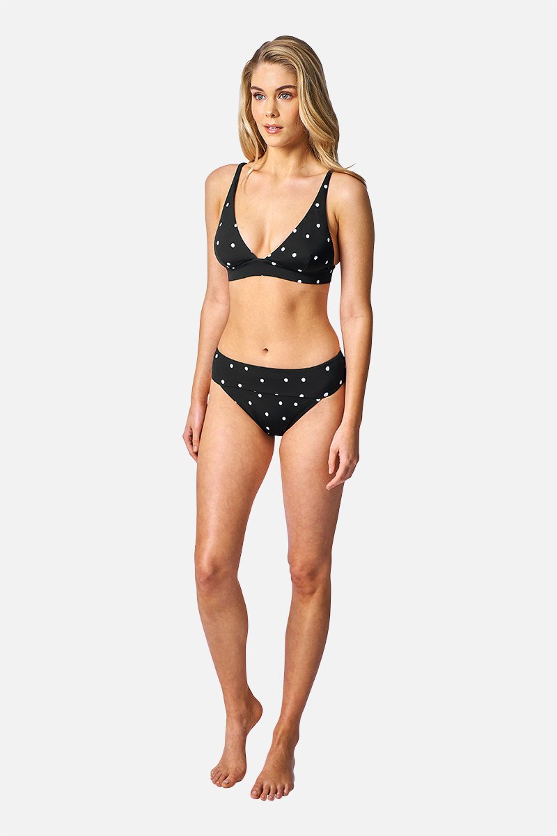 Classic Sassy Bikini Bottom POLKA NOIR