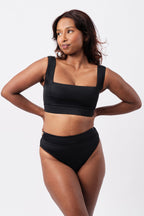 Classic Square Neck Bikini Bralette BLACK
