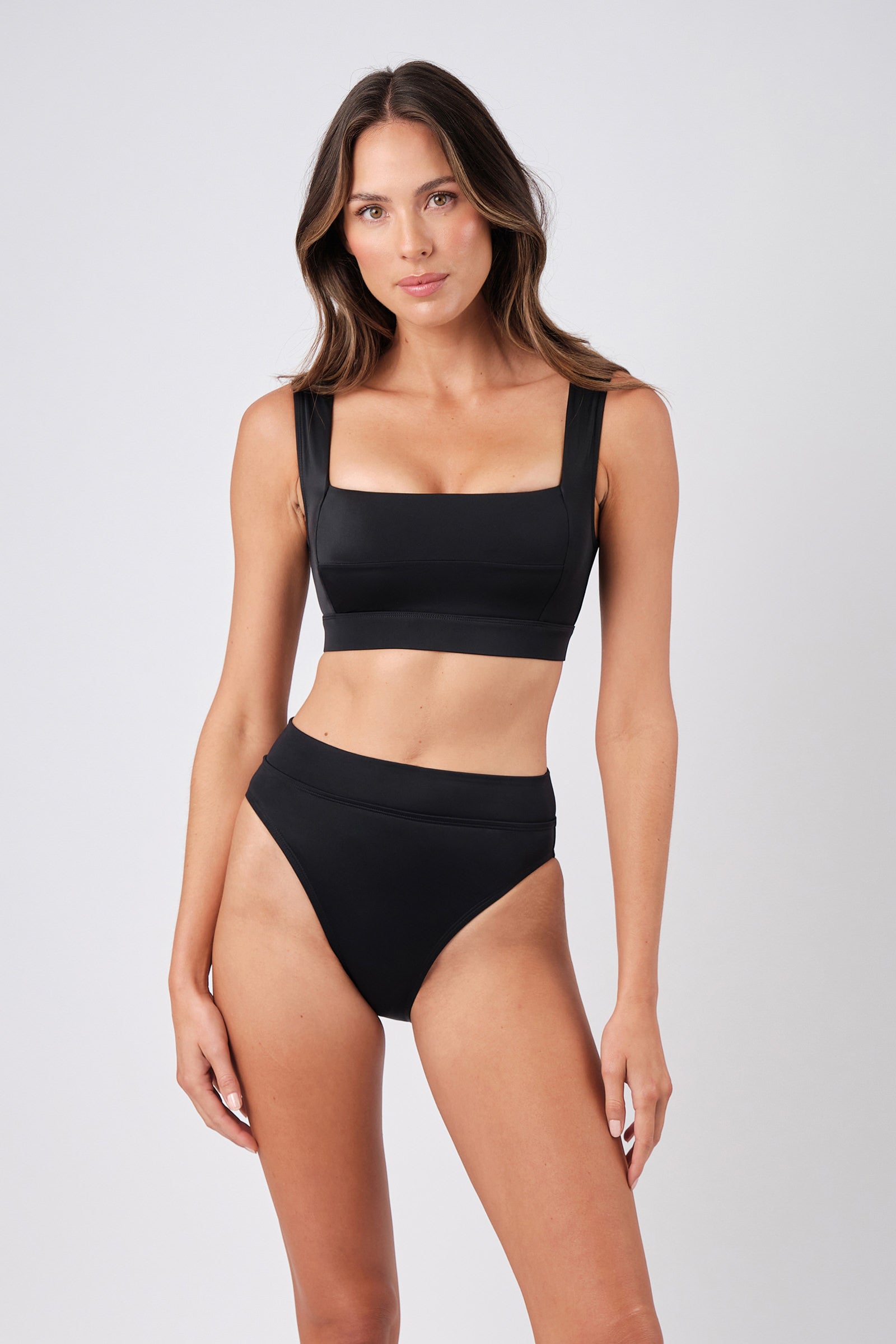 Classic Square Neck Bikini Bralette BLACK