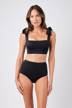 Classic Square Neck Bikini Bralette BLACK