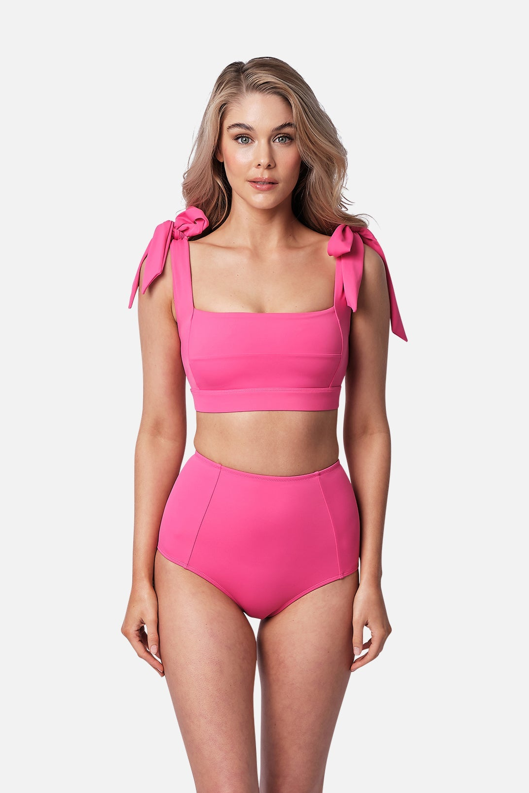 Classic Square Neck Bikini Bralette PINK