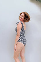 Classic Square Neck BLACK GINGHAM