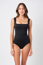 Classic Square Neck BLACK TEXTURE