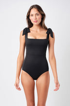 Classic Square Neck BLACK TEXTURE