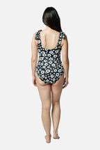 Classic Square Neck DAISY SILHOUETTE BLACK