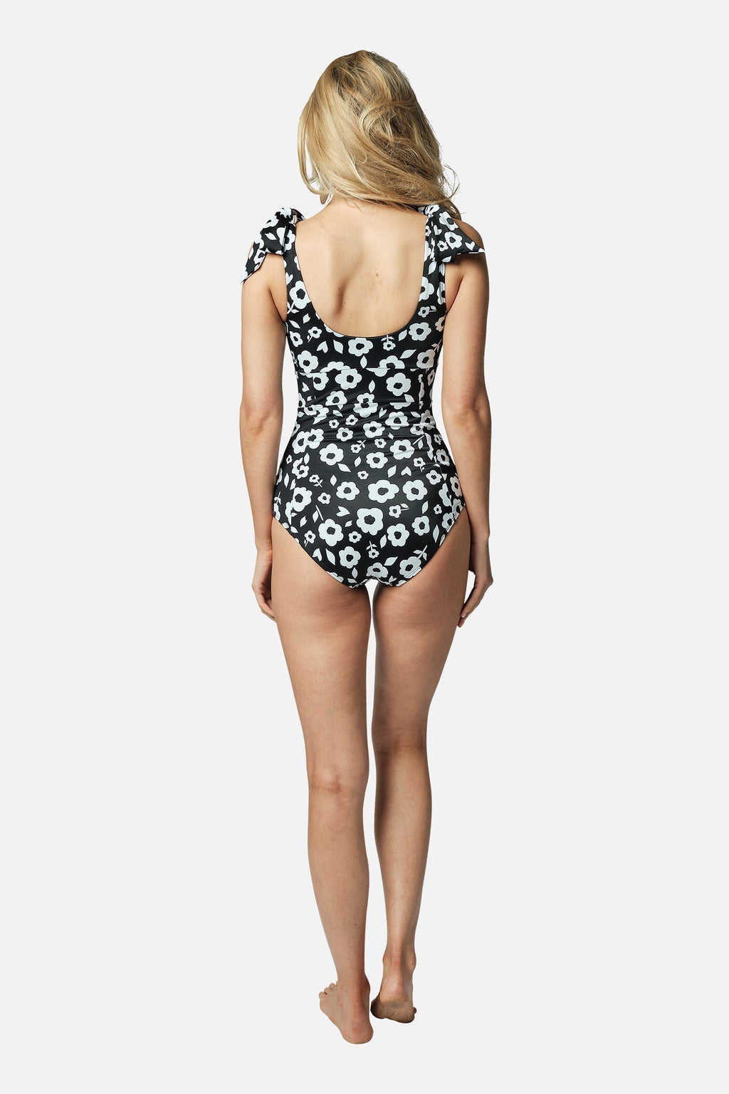 Classic Square Neck DAISY SILHOUETTE BLACK