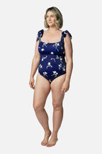 Classic Square Neck FREESIA SILHOUETTE NAVY