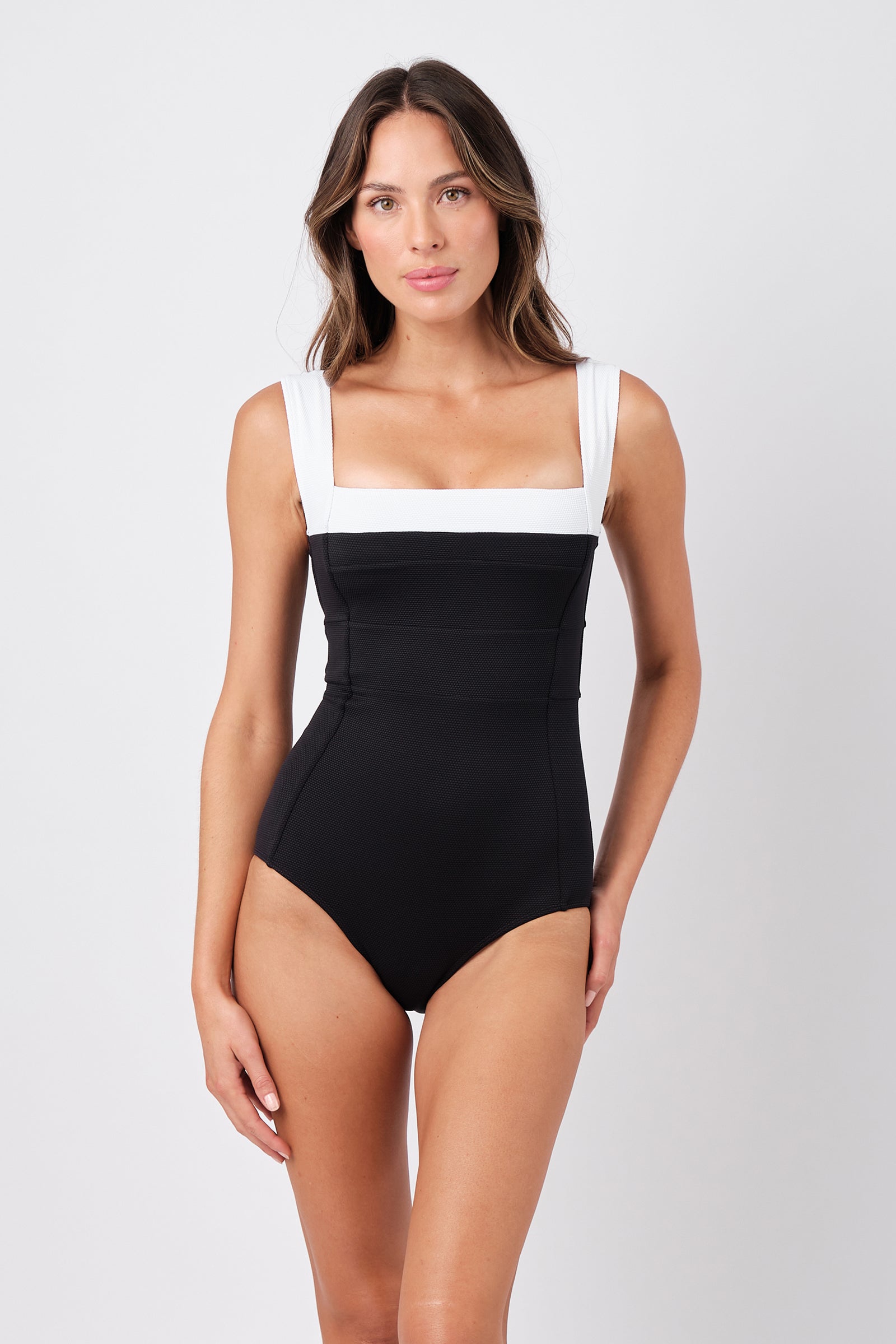 Classic Square Neck MONOCHROME TEXTURE