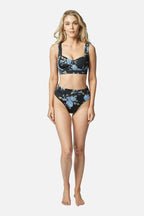 High-Cut High-Waisted Bikini Bottom VINTAGE ROMANTIQUE