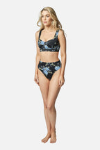 High-Cut High-Waisted Bikini Bottom VINTAGE ROMANTIQUE