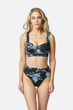 High-Cut High-Waisted Bikini Bottom VINTAGE ROMANTIQUE
