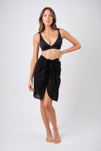 Knee-Length Mesh Sarong BLACK