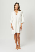 Lace Trim Modal Robe IVORY