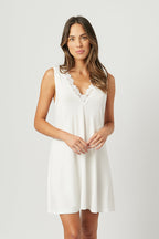 Lace Trim V-Neck Nightie IVORY