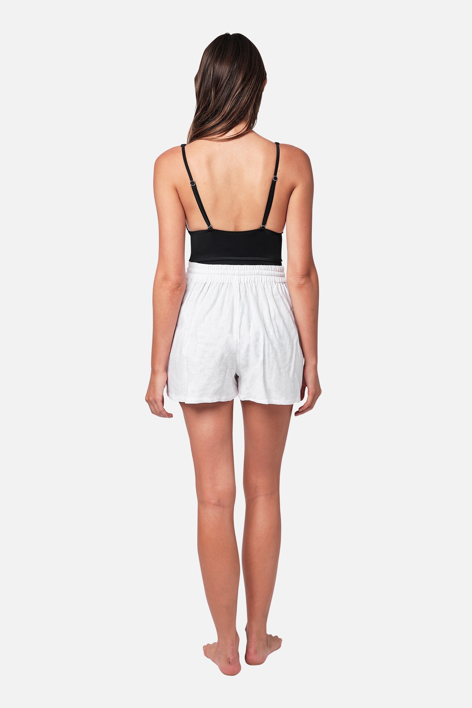 Linen Palazzo Shorts WHITE