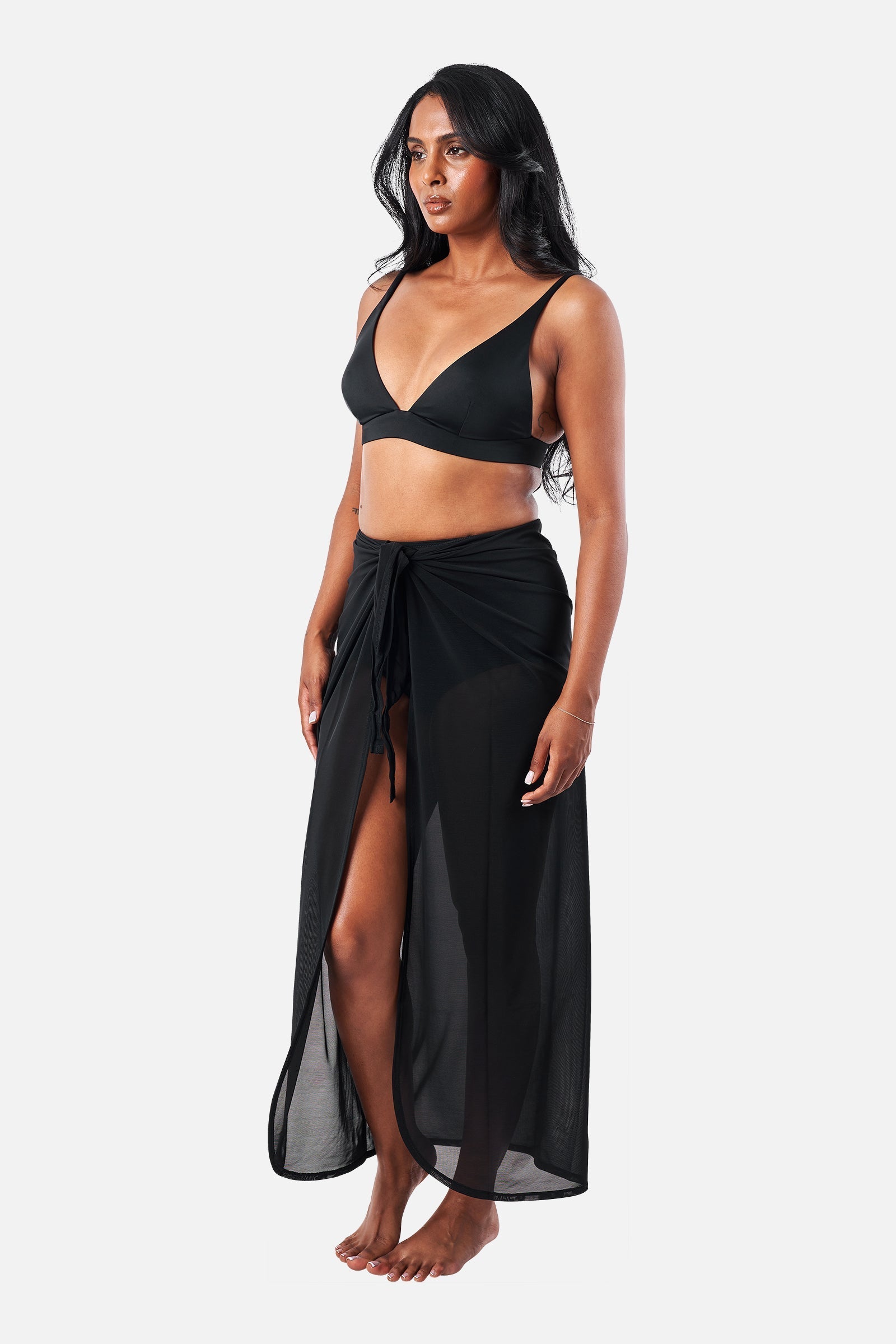 Maxi Mesh Sarong BLACK