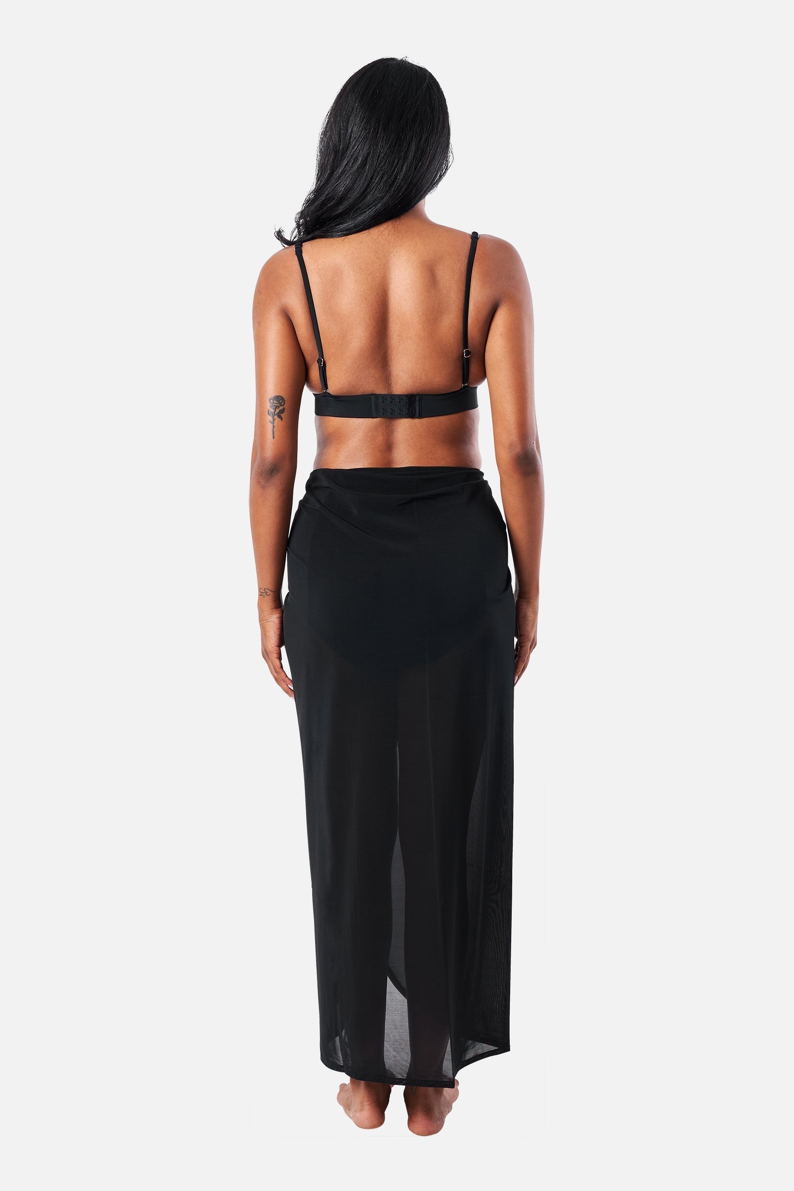 Maxi Mesh Sarong BLACK