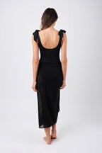 Midi Mesh Sarong BLACK