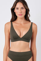 Never Say Never Bikini Bralette KHAKI TEXTURE