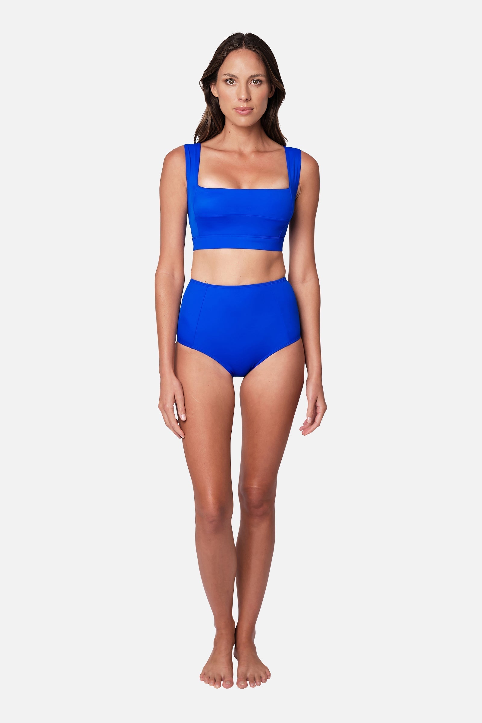 Never Say Never High-Waisted Bikini Bottom COBALT BLUE