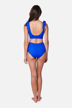 Never Say Never High-Waisted Bikini Bottom COBALT BLUE