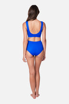 Never Say Never High-Waisted Bikini Bottom COBALT BLUE