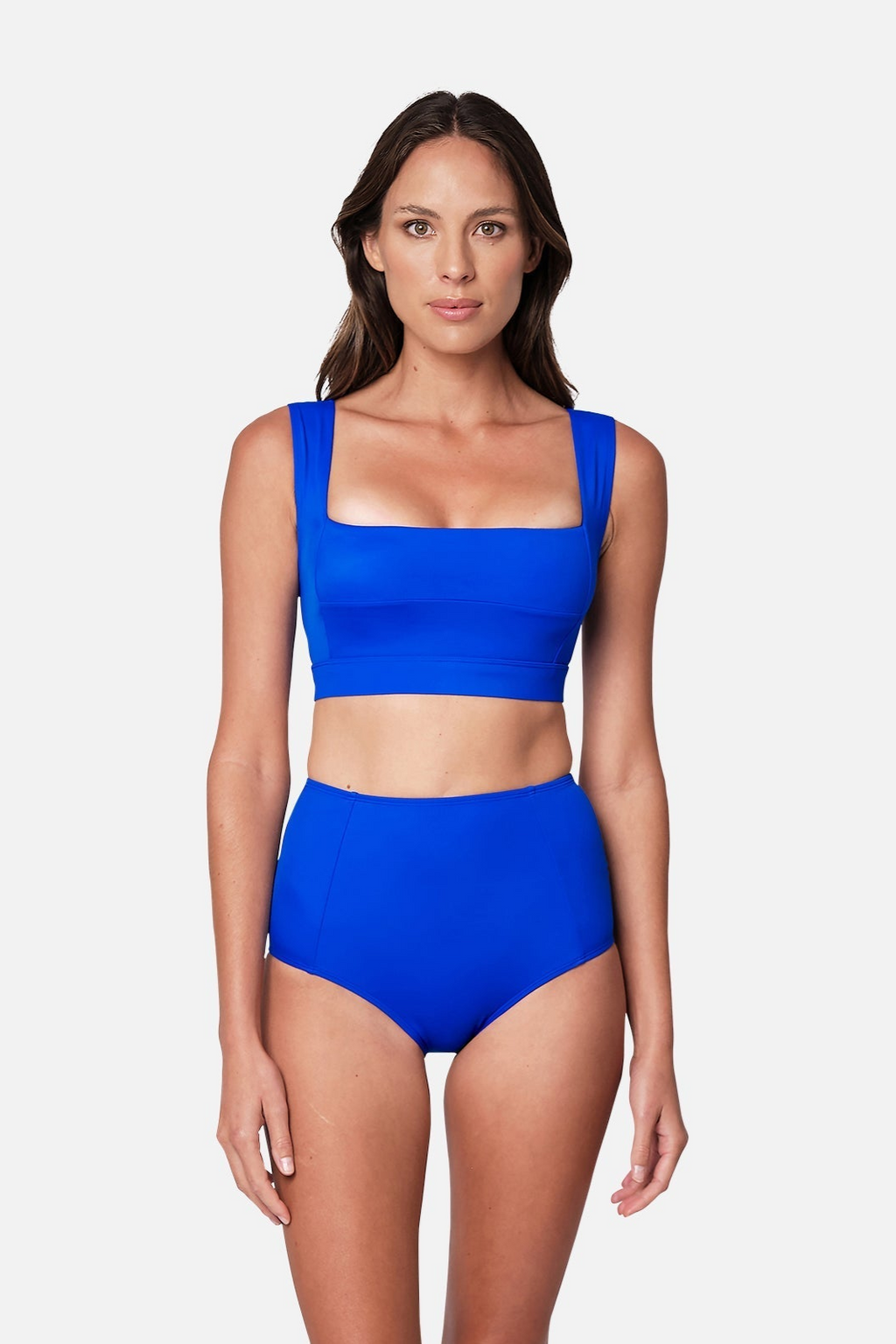 Never Say Never High-Waisted Bikini Bottom COBALT BLUE