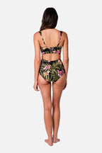 Never Say Never High-Waisted Bikini Bottom CRESCENT BLOOMS