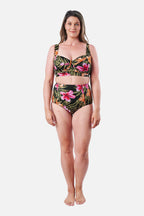 Never Say Never High-Waisted Bikini Bottom CRESCENT BLOOMS