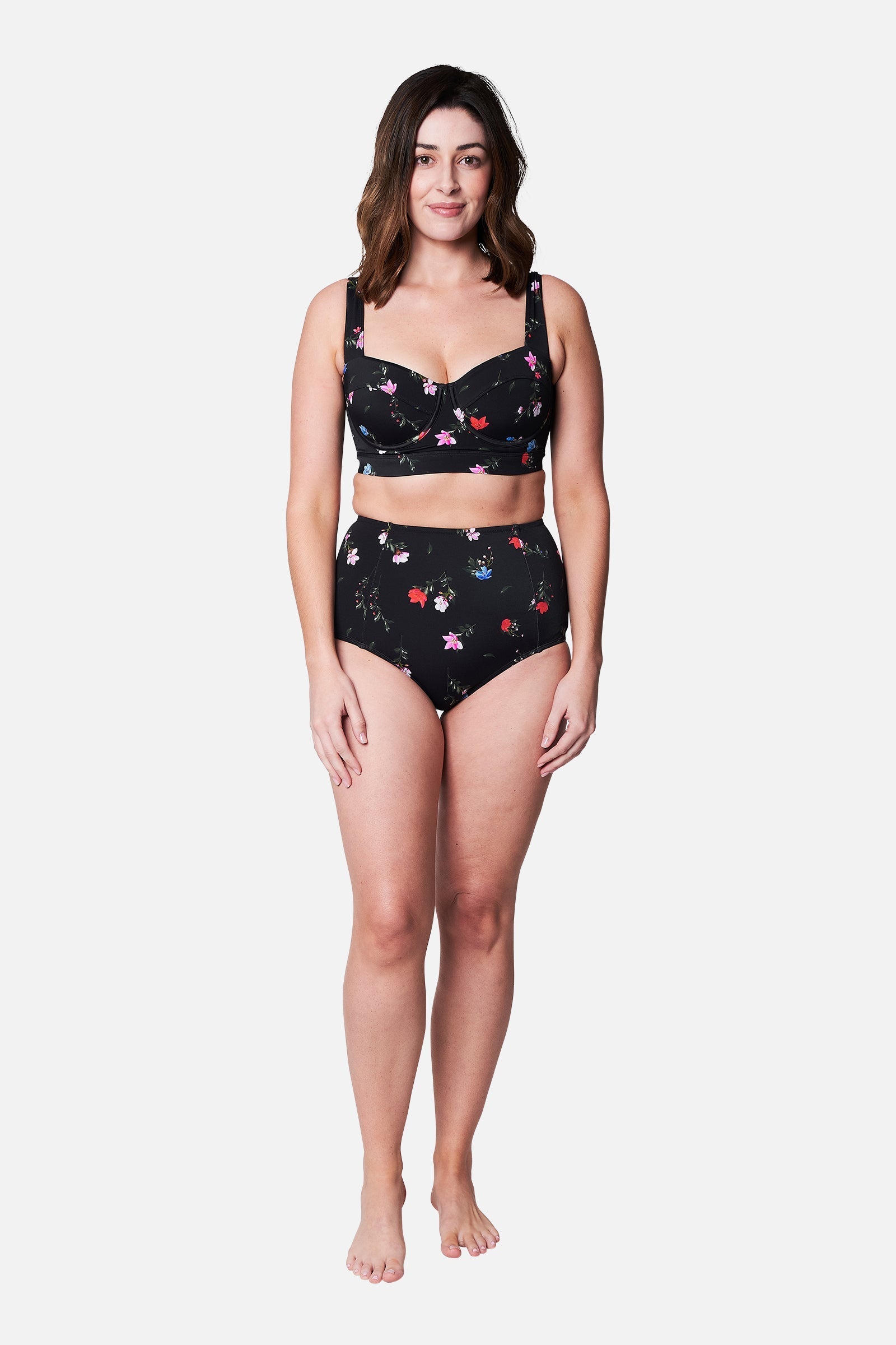 Never Say Never High-Waisted Bikini Bottom HAWTHORN BLACK