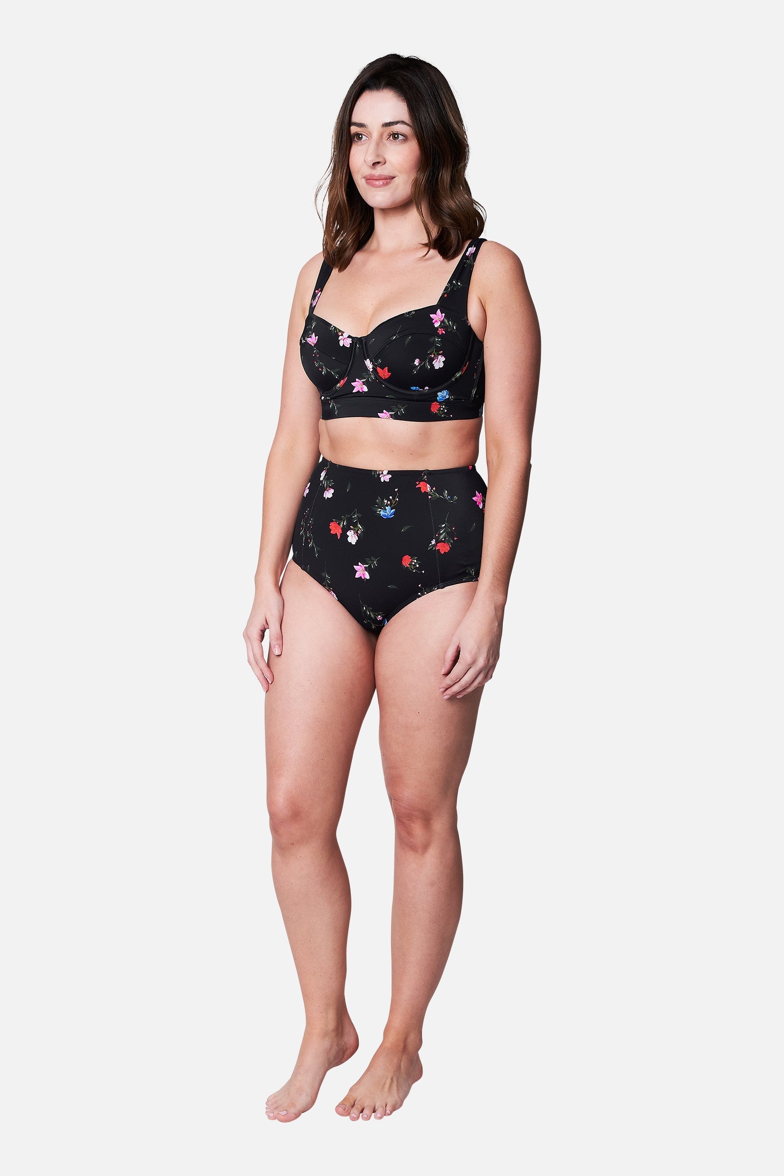 Never Say Never High-Waisted Bikini Bottom HAWTHORN BLACK