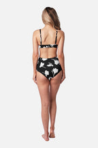 Never Say Never High-Waisted Bikini Bottom MAGNOLIA SILHOUETTE BLACK