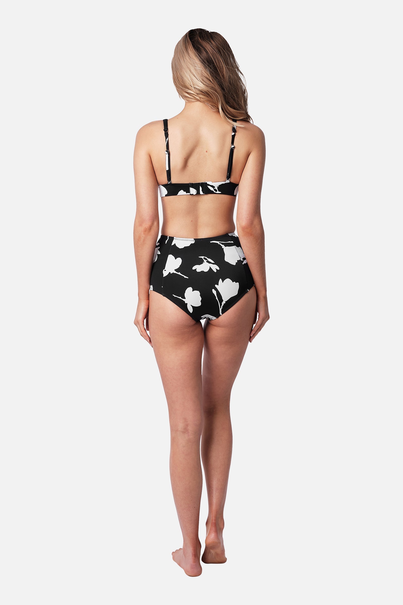 Never Say Never High-Waisted Bikini Bottom MAGNOLIA SILHOUETTE BLACK