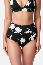 Never Say Never High-Waisted Bikini Bottom MAGNOLIA SILHOUETTE BLACK