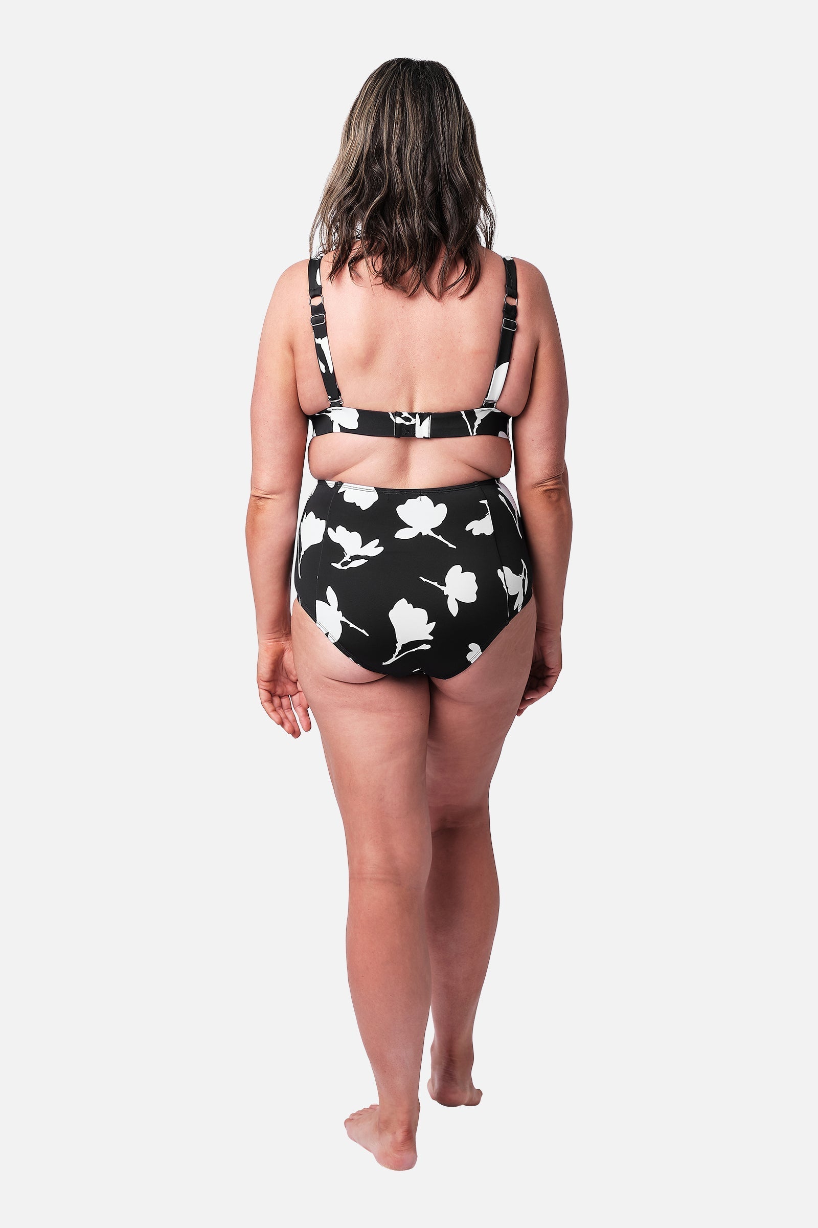 Never Say Never High-Waisted Bikini Bottom MAGNOLIA SILHOUETTE BLACK
