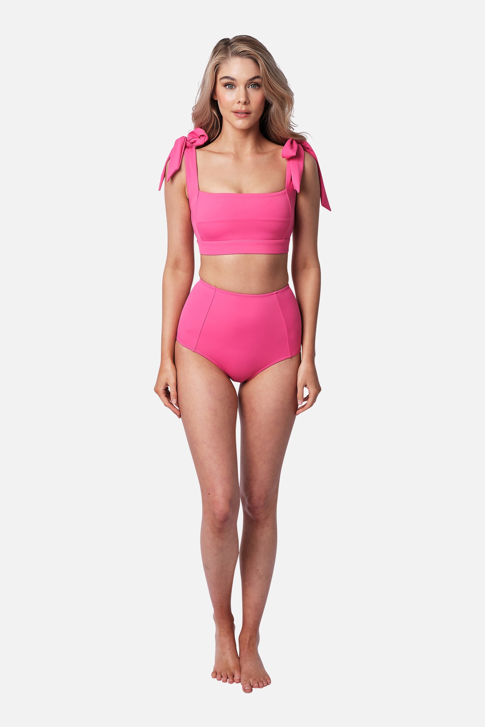 Never Say Never High-Waisted Bikini Bottom PINK