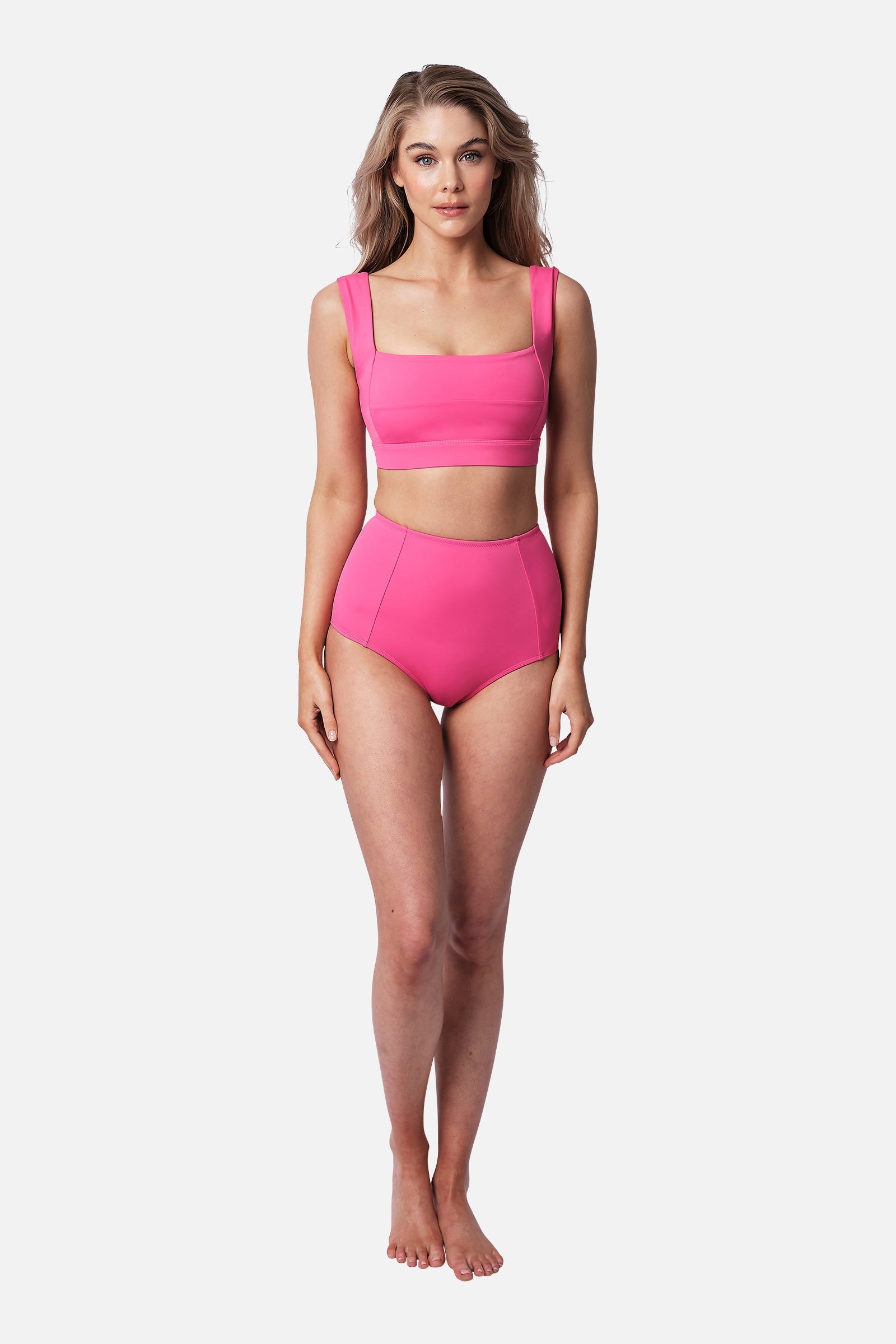 Never Say Never High-Waisted Bikini Bottom PINK