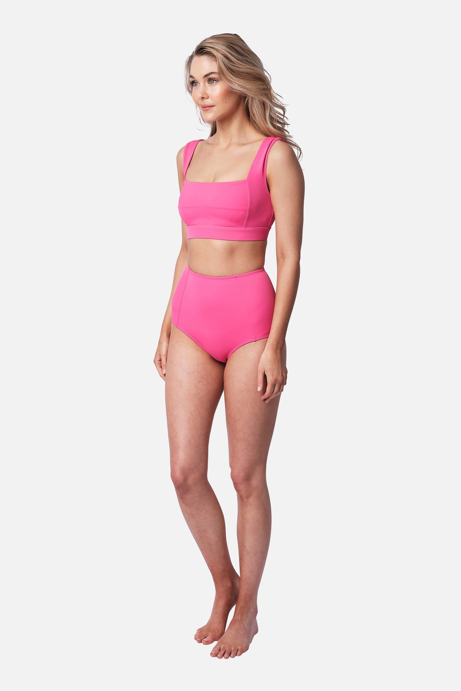 Never Say Never High-Waisted Bikini Bottom PINK
